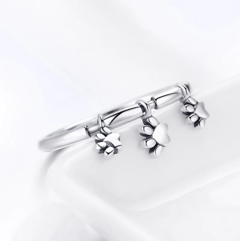 S925 Silver Pet Love Ring for Animal Lovers