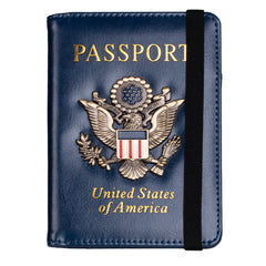 RFID Blocking Passport Holder - Leather Travel Wallet Organizer