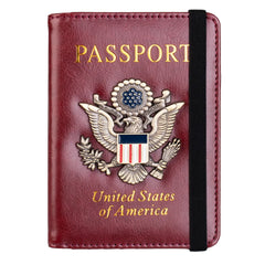 RFID Blocking Passport Holder - Leather Travel Wallet Organizer