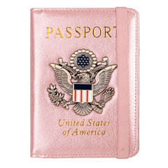 RFID Blocking Passport Holder - Leather Travel Wallet Organizer