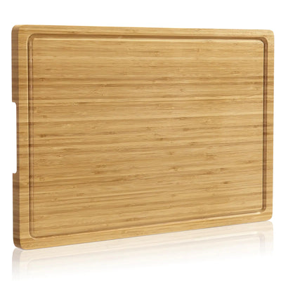 20 Inch Extra Large Bamboo Wood Cutting Board with Juice Groove