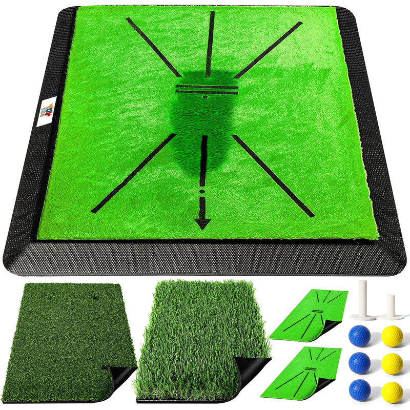 Golf Practice Mat 4-Pack - Indoor/Outdoor Training Mats