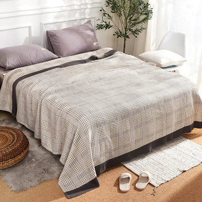 Bamboo Cotton Summer Blanket - Lightweight Gauze Throw