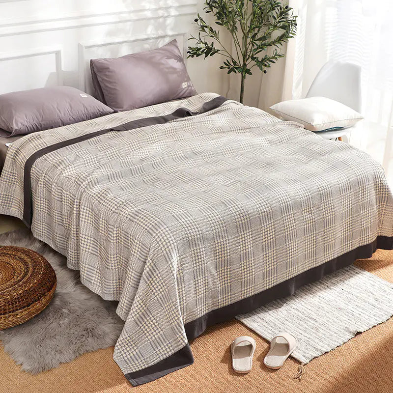 Bamboo Cotton Summer Blanket - Lightweight Gauze Throw
