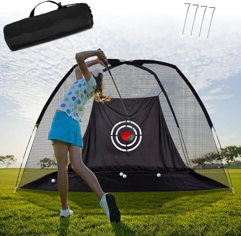 Golf Practice Hitting Net 10x6x7ft - Premium Swing Training Net