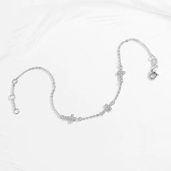 S925 Sterling Silver Cross Bracelet - European Style