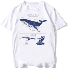 Sea Creature Anatomy Collection T-Shirt - Ocean Lover Beach Diving Tee