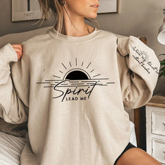 Sunrise Spirit Lead Me Sweatshirt - Faith Inspired Crew Neck
