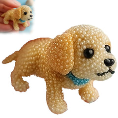 Dog Bead Embroidery Kit - 3D Beaded Dog Art DIY Craft for Home Decor