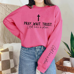 Christian Quote Crewneck Sweatshirt - Women's Oversized Inspirational Pullover