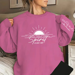 Sunrise Spirit Lead Me Sweatshirt - Faith Inspired Crew Neck