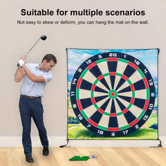 Golf Chipping Practice Mat Set - Indoor Outdoor Training Game with 16 Balls