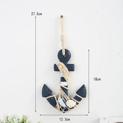 36 Styles Mediterranean Wooden Boat Anchor Lighthouse Collection Wall Hook | Nautical Decor