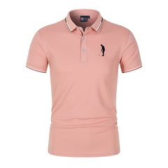 Men's Solid Quick-Dry Golf Polo - Business Casual & Athletic