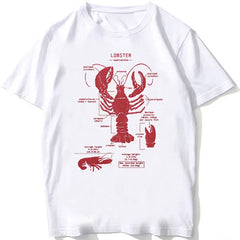 Sea Creature Anatomy Collection T-Shirt - Ocean Lover Beach Diving Tee