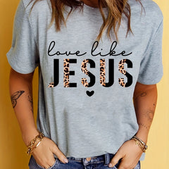 Jesus Way Collection Print T-Shirt - Women's Faith Inspired Casual Top