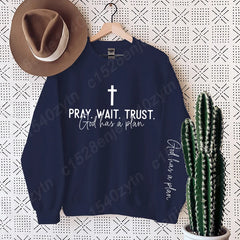 Christian Quote Crewneck Sweatshirt - Women's Oversized Inspirational Pullover