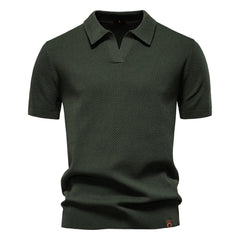 Men's Premium Golf Polo Shirt - Solid Breathable Performance Fabric