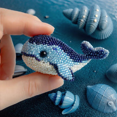 Ocean-Themed Beaded Embroidery Kits - Shark & Sea Creature Beadwork Craft