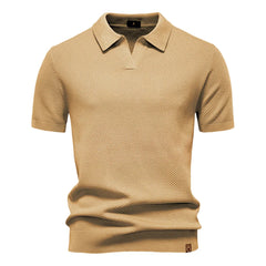 Men's Premium Golf Polo Shirt - Solid Breathable Performance Fabric