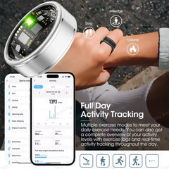 2025 New Smart Ring Health Monitor - Heart Rate & Blood Oxygen Tracker | Waterproof