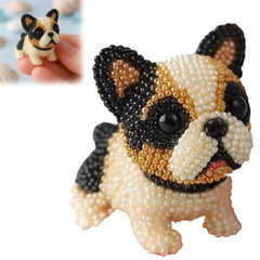 Dog Bead Embroidery Kit - 3D Beaded Dog Art DIY Craft for Home Decor