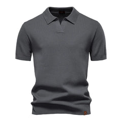 Men's Premium Golf Polo Shirt - Solid Breathable Performance Fabric