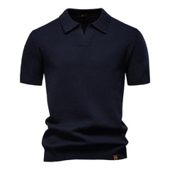 Men's Premium Golf Polo Shirt - Solid Breathable Performance Fabric