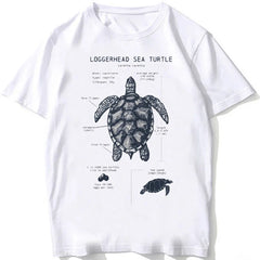 Sea Creature Anatomy Collection T-Shirt - Ocean Lover Beach Diving Tee