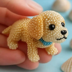 Dog Bead Embroidery Kit - 3D Beaded Dog Art DIY Craft for Home Decor