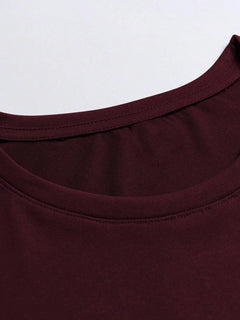 Simplicity Handwriting Cross Print Oversized T-Shirt Men's Cotton Casual