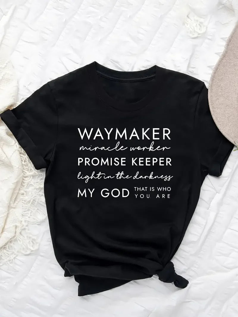 Waymaker Christian Faith T-Shirt - Women's Inspirational Casual Top