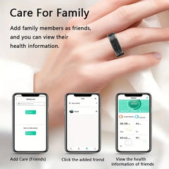 Smart Ring Health Tracker - Vintage Textured Design | Sleep & Heart Rate Monitor