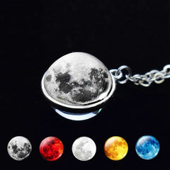 Space Keychain - Solar System Planet Glass Ball Keyring | Moon Earth Mars Sun