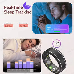 2025 New Smart Ring Health Monitor - Heart Rate & Blood Oxygen Tracker | Waterproof