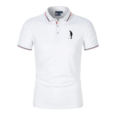 Men's Solid Quick-Dry Golf Polo - Business Casual & Athletic