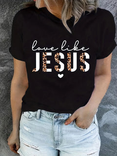 Jesus Way Collection Print T-Shirt - Women's Faith Inspired Casual Top