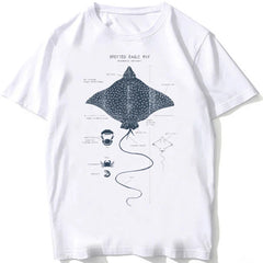 Sea Creature Anatomy Collection T-Shirt - Ocean Lover Beach Diving Tee
