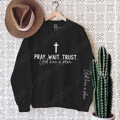 Christian Quote Crewneck Sweatshirt - Women's Oversized Inspirational Pullover