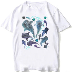 Sea Creature Anatomy Collection T-Shirt - Ocean Lover Beach Diving Tee
