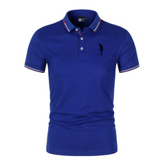 Men's Solid Quick-Dry Golf Polo - Business Casual & Athletic