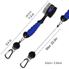 Golf Groove Cleaning Brush - Retractable Club Cleaner & Sharpener