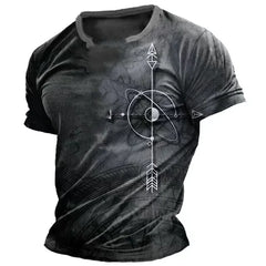 Vintage Compass T-Shirt Men's Summer Casual Streetwear (21 Styles)