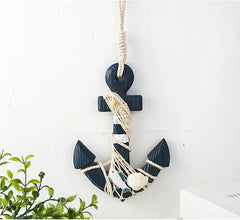 36 Styles Mediterranean Wooden Boat Anchor Lighthouse Collection Wall Hook | Nautical Decor