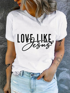 Jesus Way Collection Print T-Shirt - Women's Faith Inspired Casual Top
