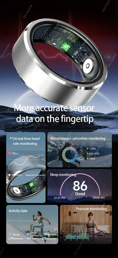 Smart Fitness Ring - Heart Rate & Health Tracking