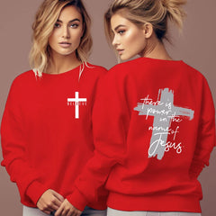 Christian Faith Sweatshirt - Power in The Name of Jesus Sweatshirt for Women