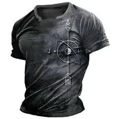 Vintage Compass T-Shirt Men's Summer Casual Streetwear (21 Styles)