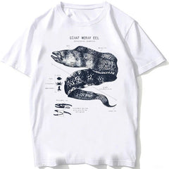 Sea Creature Anatomy Collection T-Shirt - Ocean Lover Beach Diving Tee