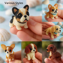 Dog Bead Embroidery Kit - 3D Beaded Dog Art DIY Craft for Home Decor